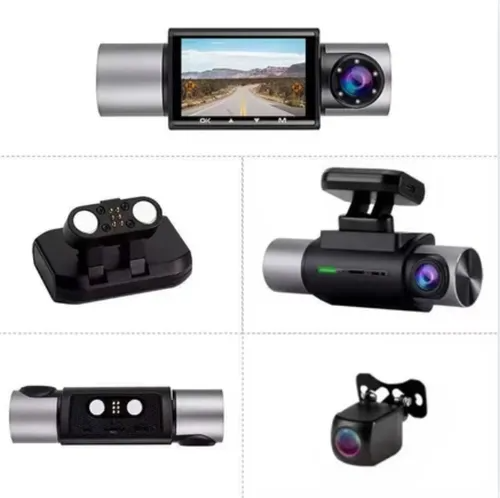 Câmera Veicular Lelong LE-6814 Full HD 1080p – 3 em 1, Visão Noturna e À Prova D’água